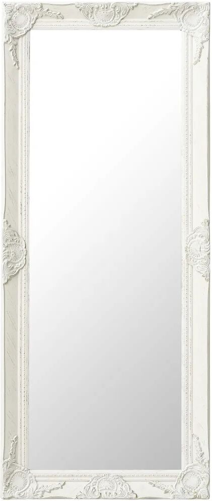 vidaXL Miroir mural style baroque 50x120 cm Blanc