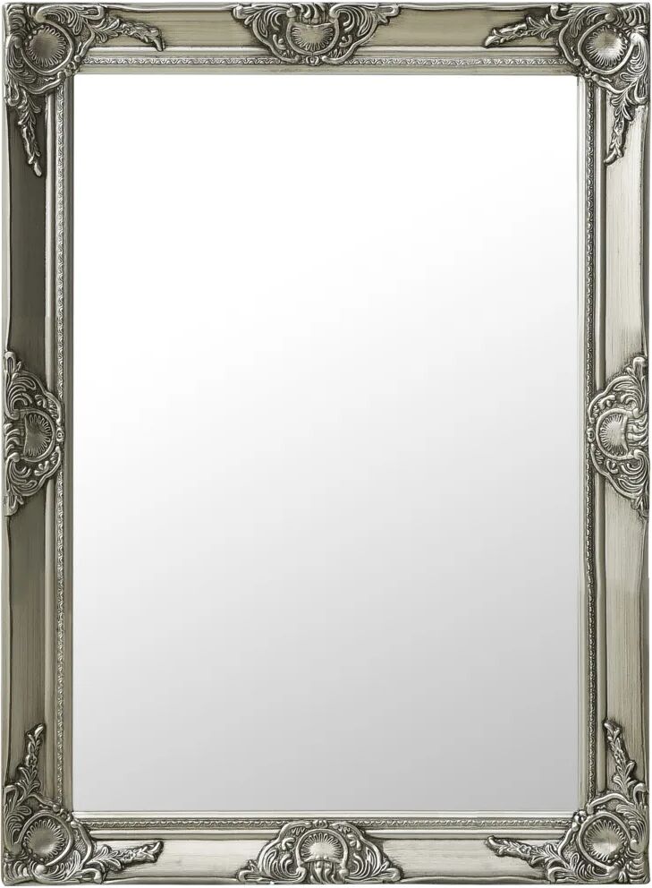 vidaXL Miroir mural style baroque 60x80 cm Argenté