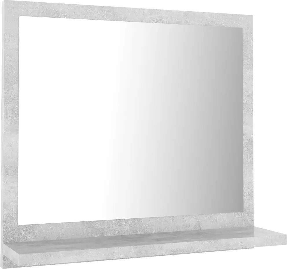 vidaXL Miroir de salle de bain Gris béton 40x10,5x37 cm Aggloméré