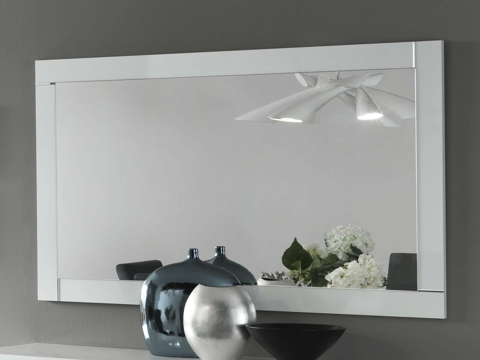 Mobistoxx Miroir MADONNA 140 cm blanc laque