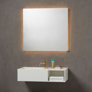 Loevschall Badspiegel »Vejle«, 75x80 cm, mit Beleuchtung silberfarben