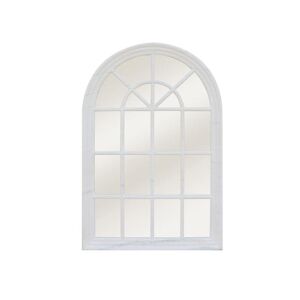 OZAIA Wandspiegel Fensterspiegel - 120 x 80 cm - Paulowniaholz - Weiß - MONTESQUIEU