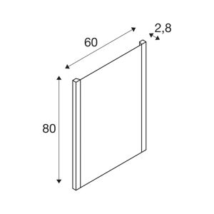 SLV Trukko LED-Wandspiegel CCT eckig 80x60cm