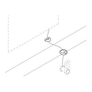 Hewi 801 active+ Seilumlenkung 6285298 antimikrobiell, für Kippspiegel, signalweiß