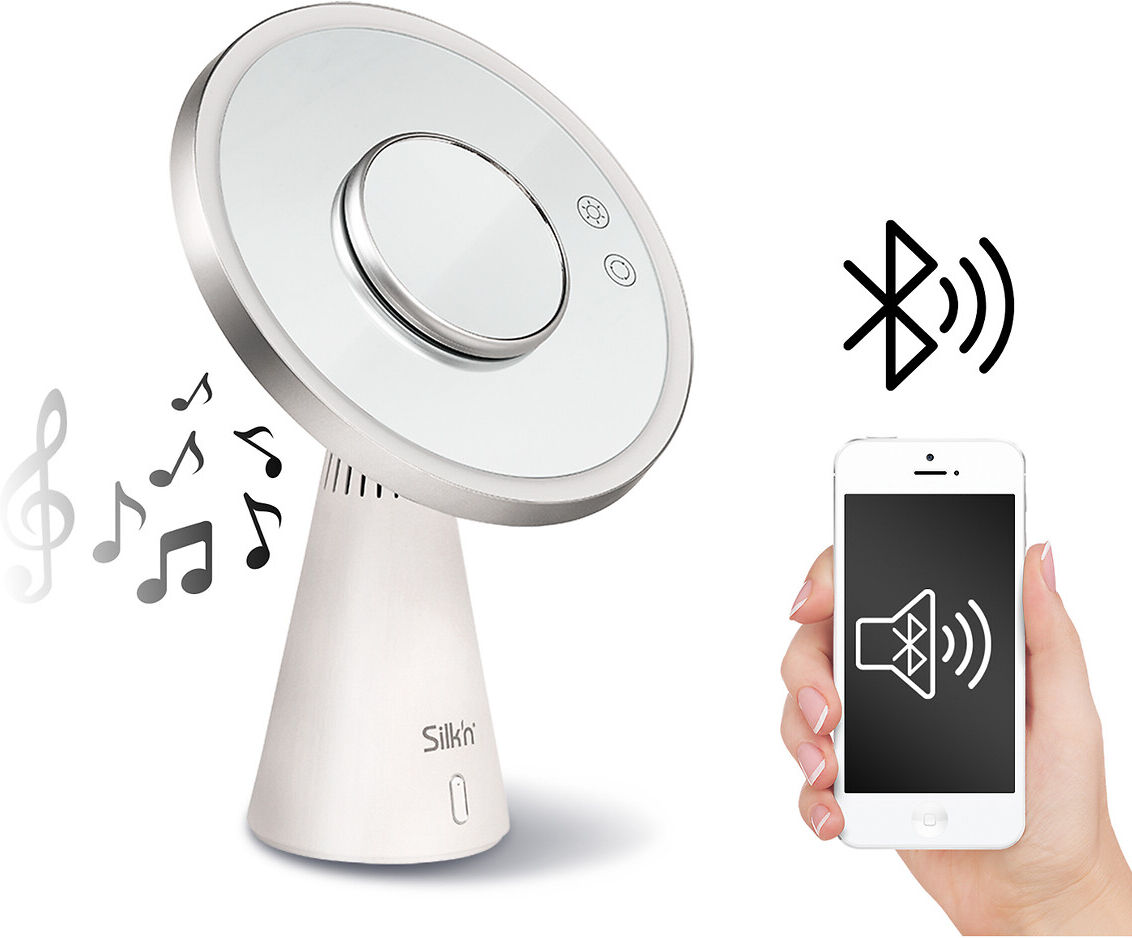 SILKN 3-in-1-Spiegel mit Bluetooth-Lautsprecher WEISS