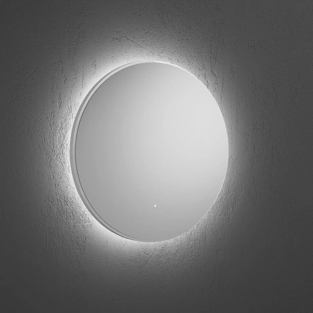 burgbad Mya Leuchtspiegel mit LED-Lichtband Ø 50 cm Mya B: 50 T: 4 H: 50 cm weiß matt SIIK050-K0023