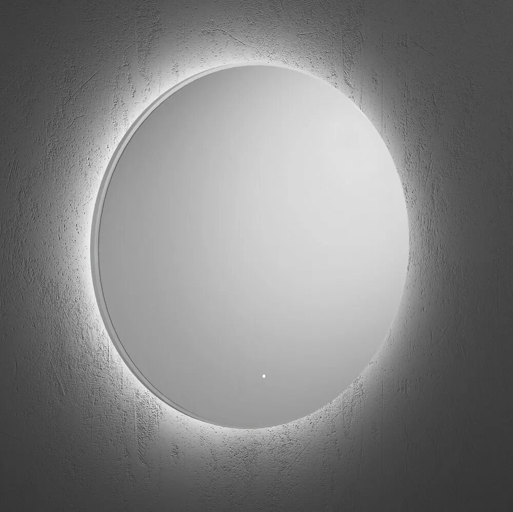 burgbad Mya Leuchtspiegel mit LED-Lichtband Ø 70 cm Mya B: 70 T: 4 H: 70 cm weiß matt SIIK070-K0023