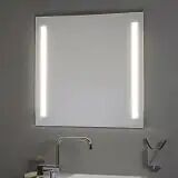 Koh-I-Noor Spiegel 60 x 60 cm mit seitlicher LED-Beleuchtung LED B: 60 T: 3,3 H: 60 cm 2 x 9,8 W Spiegelbeleuchtung neutral-weiß L45710
