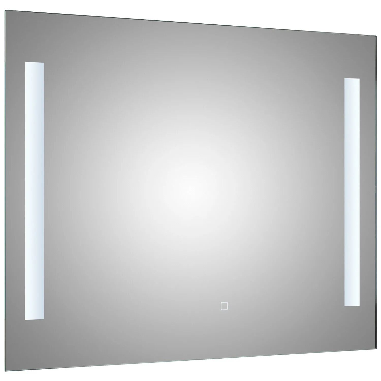 Pelipal S34 LED Spiegel 90 x 70 cm Lichtausschnitt links und rechts Neutrale Flächenspiegel B: 90 T: 3 H: 70 cm aluminium matt 980.839.020