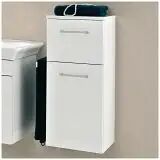 Pelipal Pineo Highboard 30 x 33 x 73,2 cm, mit 1 Drehtür, Türanschlag rechts, Griff E2 Pineo B: 30 T: 33 H: 73,2 cm weiß hochglanz