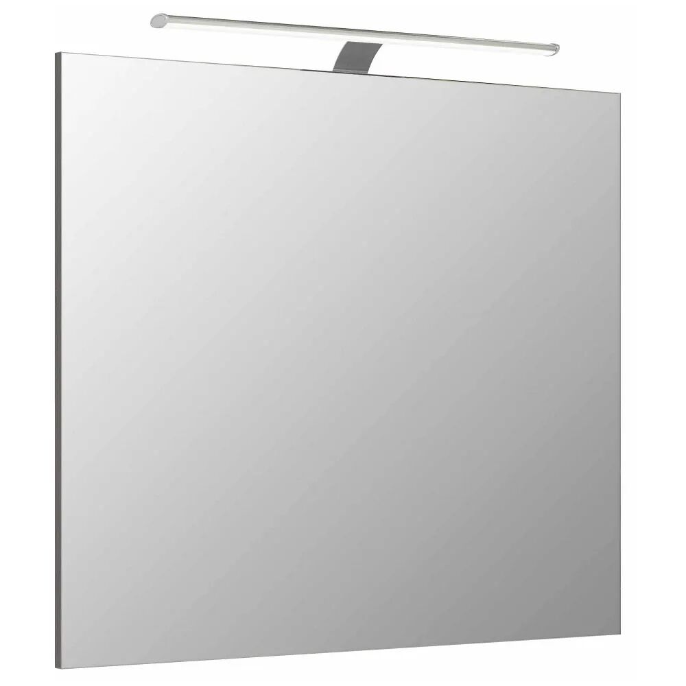 Pelipal Serie 6110 (Solitaire) Flächenspiegel 80 cm, inkl. LED-Aufsatzleuchte Serie 6110 (Solitaire) B: 80 T: 3,2 H: 70 cm weiß glanz