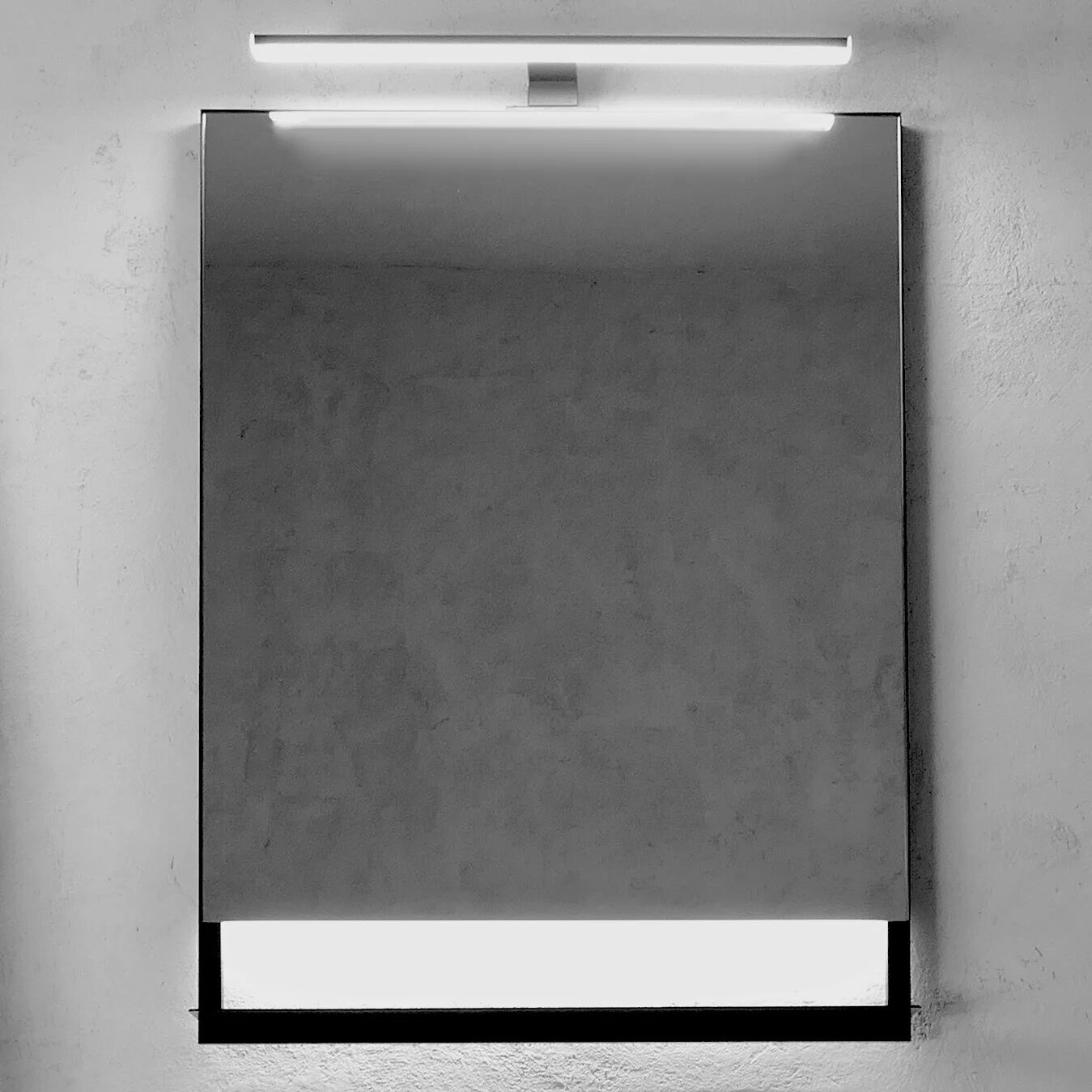 Megabad Profi Collection L3S2 LED Lichtspiegel 120 x 80 cm L3S-2 B: 120 H: 80 cm schwarz MBL3S212080