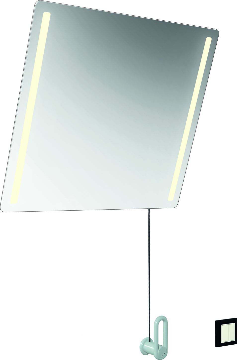 Hewi 801 Kipp-Lichtspiegel LED 801.01.40192 600x540x6mm, anthrazitgrau