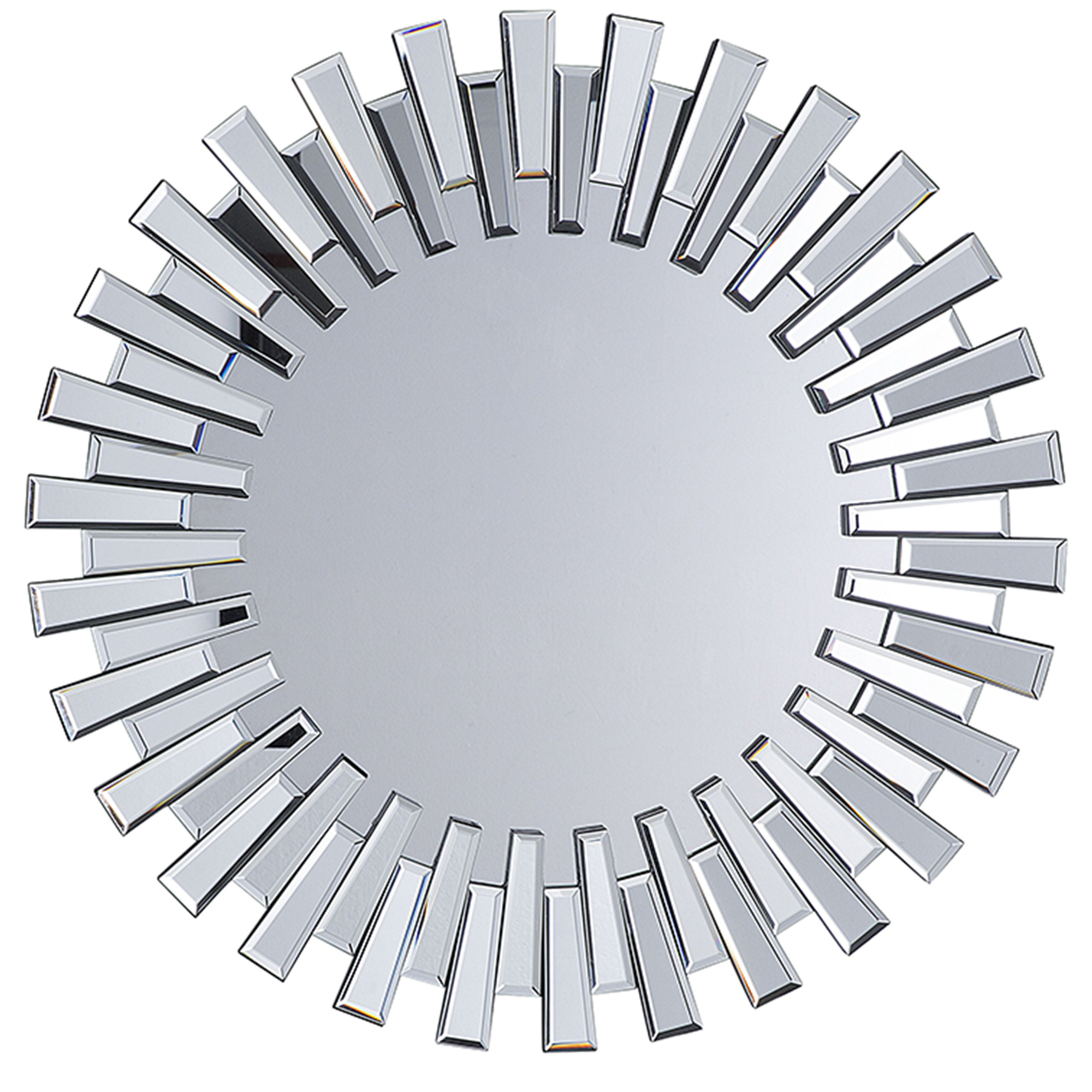 Beliani Nástěnné stříbrné zrcadlo ø70 cm CHOLET