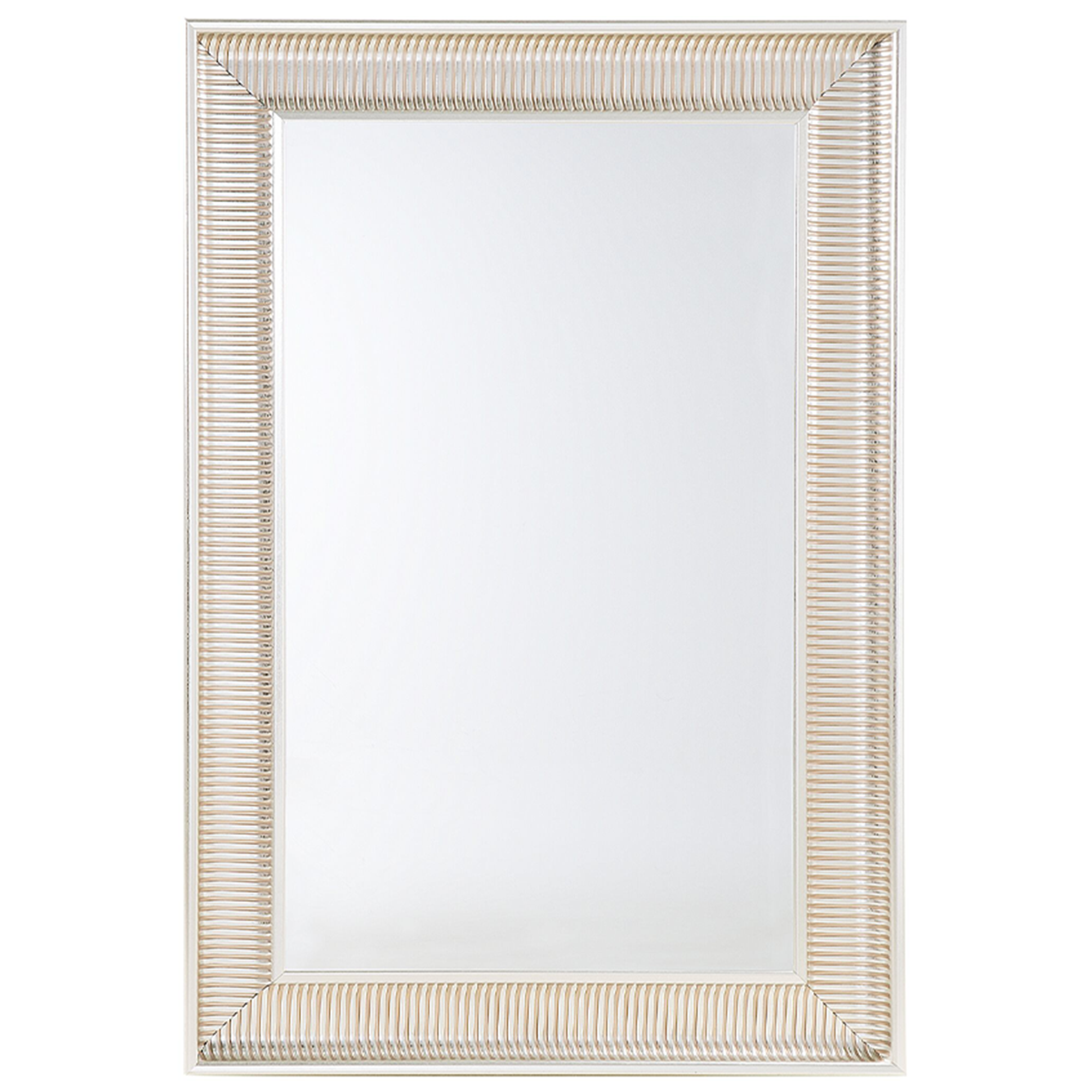 Beliani Nástěnné zrcadlo v zlaté a stříbrné 60x90 cm - CASSIS