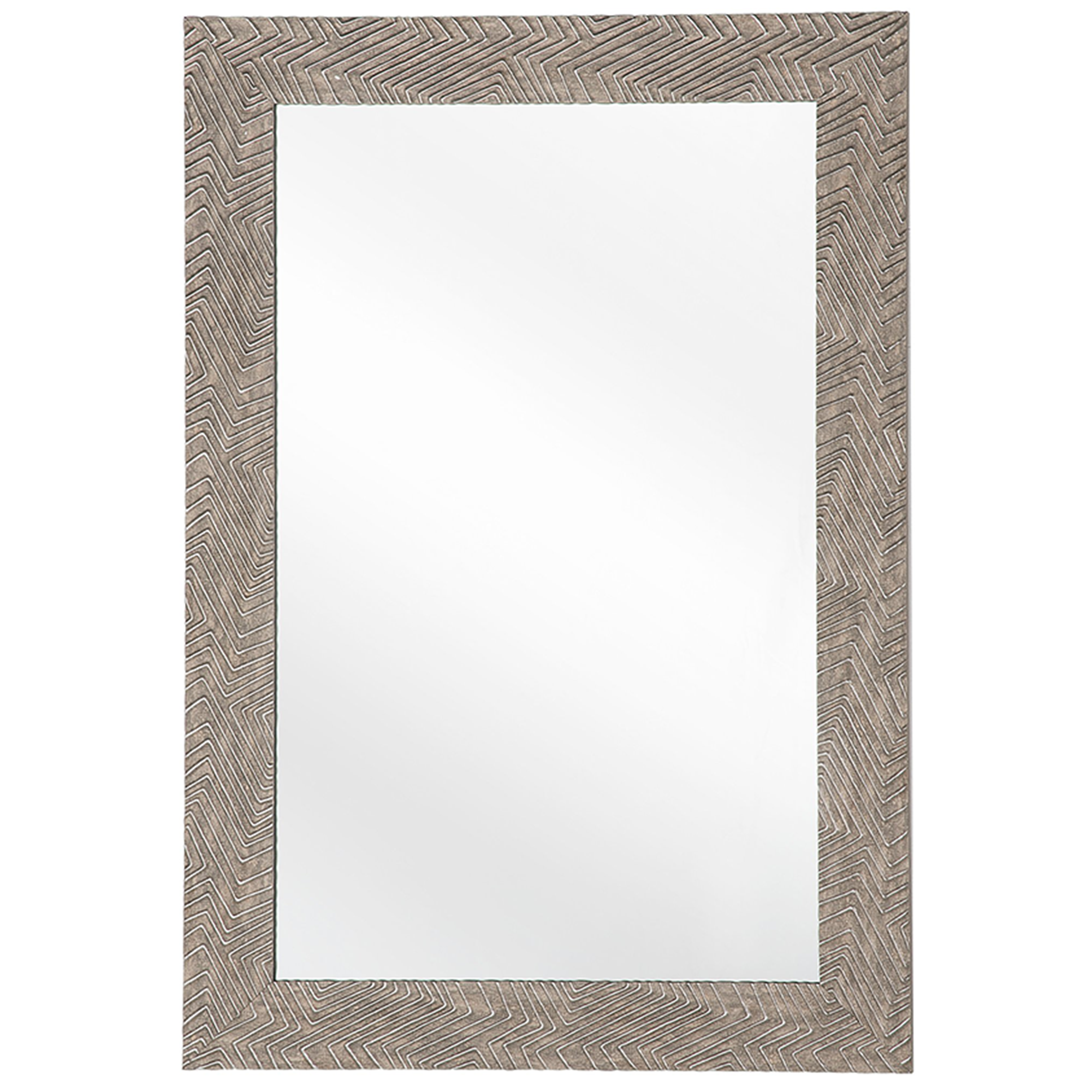 Beliani Nástěnné zrcadlo 60 x 91 cm tmavě hnědé NEVEZ