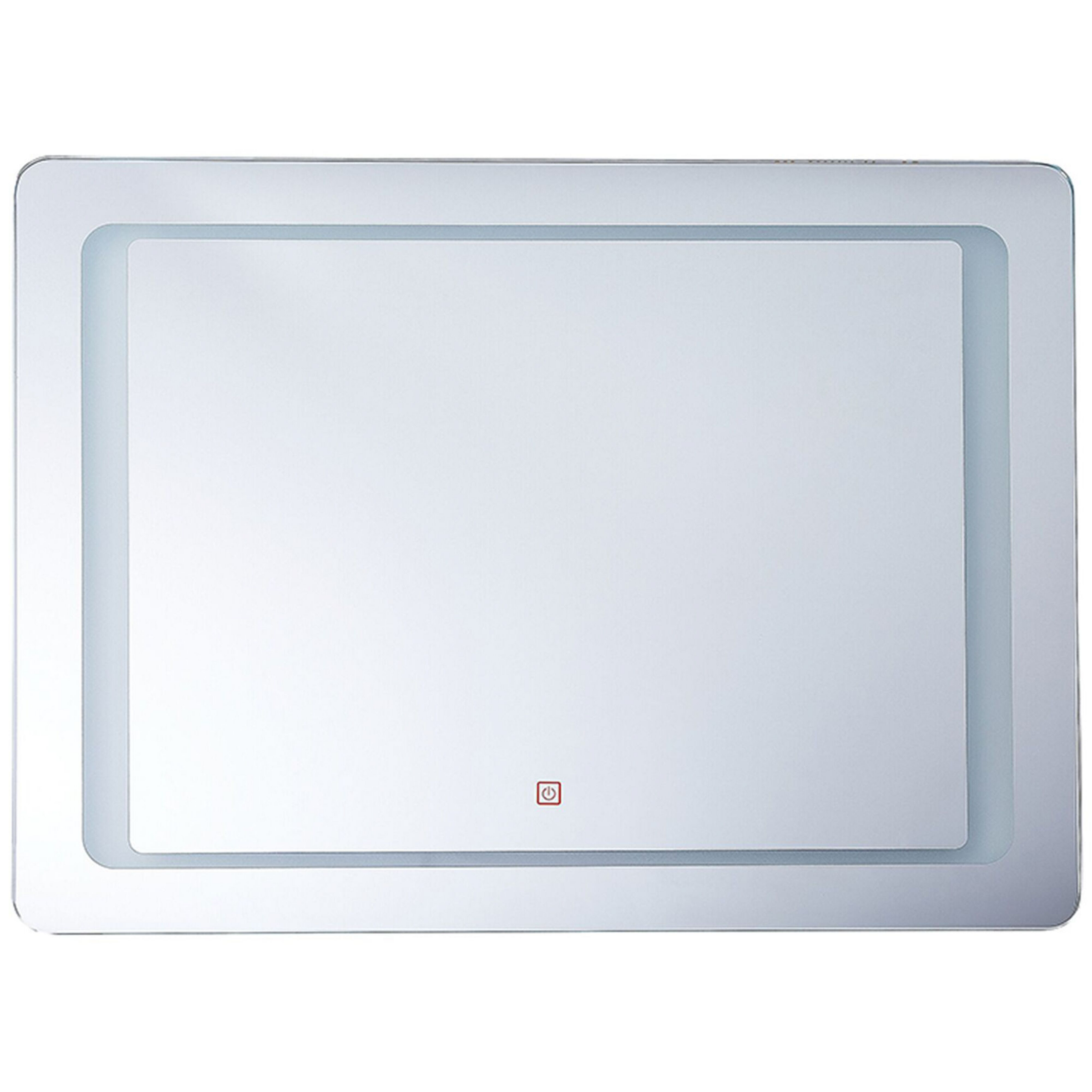 Beliani Koupelnové zrcadlo s LED osvětlením obdélníkové 60 x 80 cm WASSY