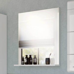 Pharao24.de Moderner Bad Wandspiegel mit Ablage Weiß