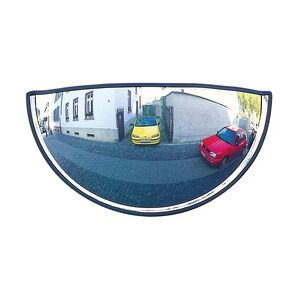 PROREGAL Drei-Wege-Spiegel aus Acrylglas mit Rohrpfostenhalterung   180° Weitwinkelspiegel für Drei-Wege-Kreuzungen   HxBxT 40x75x16cm