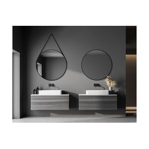 DSK Design Spiegel Silver Coiffeur Ø80 cm, schwarz
