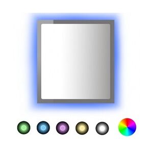 LED-Badspiegel Spanplatte  vidaXL : Farbe - Hochglanz-Grau
