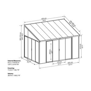 Canopia Wintergarten SanRemo 300 x 435 cm weiß