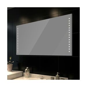 vidaXL Badspiegel mit LED-Leuchten 100×60 cm