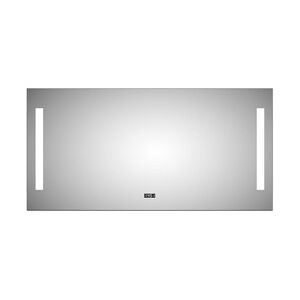 DSK LED Lichtspiegel Silver Time 120 x 60 cm