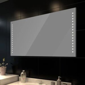 Badspiegel,Wandspiegel,Badzimmer Spiegel mit LED-Leuchten 100×60 cm AGHDE513287 Maisonchic