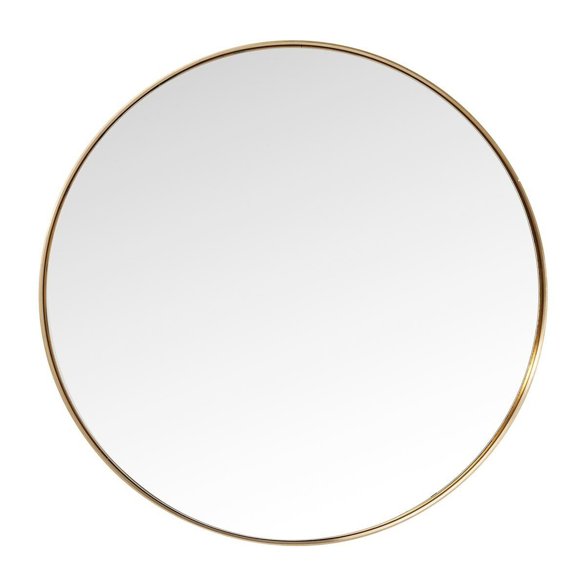 Kare Spiegel Curve Round Brass 100cm