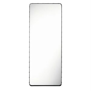 GUBI Adnet Wall Mirror Rectangular 70x180 cm - Black leather