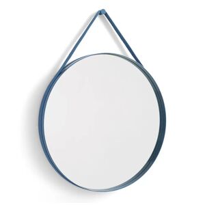 Hay Strap Mirror No. 2 Ø: 70 cm - Blue