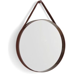 Hay Strap Mirror No. 2 Ø: 50 cm - Dark Brown