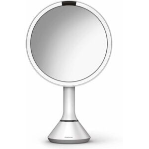 Simplehuman Makeup Spejl Med Lys, Dæmpbar, Sensor, Ø23 Cm, Hvid