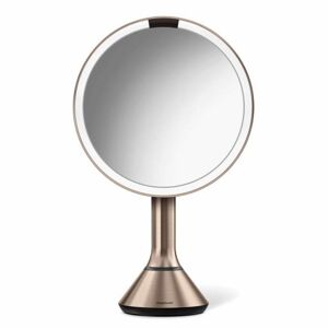 Simplehuman Makeup Spejl Med Lys, Dæmpbar, Sensor, Ø23 Cm, Rosa Guld