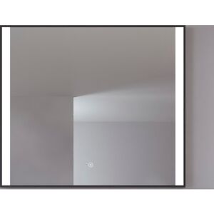 Loevschall Libra Spejl Med Lys, 80x70 Cm  Sort