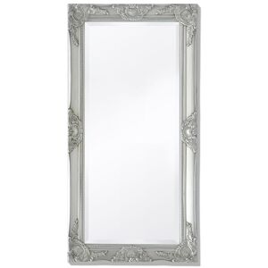 vidaXL vægspejl barok-stil 100 x 50 cm sølv