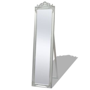 vidaXL fristående spejl barok-stil 160 x 40 cm sølvfarvet