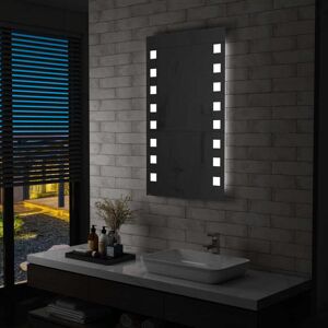 vidaXL badeværelsesskab med spejl LED 60 x 100 cm