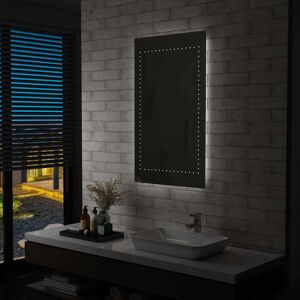 vidaXL badeværelsesskab med spejl LED 60 x 100 cm