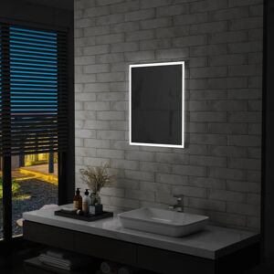 vidaXL badeværelsesspejl med LED 50 x 60 cm