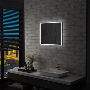 vidaXL badeværelsesskab med spejl LED 60 x 50 cm