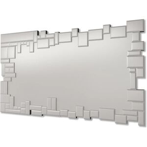 DekoArte - Espejos Decorativos Modernos De Pared, Espejos Sofisticados  Grandes Rectangular Color Negro, 1 Pieza 140x70cm