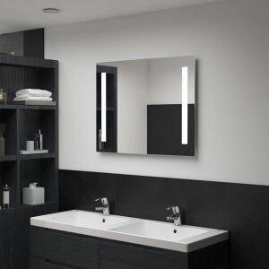 vidaXL Espejo De Pared De Baño Con Led 80x60 Cm