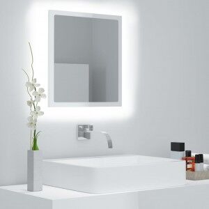 vidaXL Espejo De Baño Acrílico Blanco Brillo 40x8.5x37 Cm