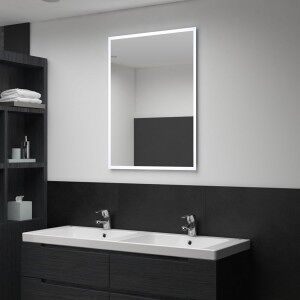 vidaXL Espejo De Pared De Baño Con Led 60x80 Cm