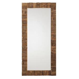 Maisons du Monde Espejo de madera de mango tallada 80 x 170