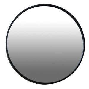 Decoclico Espejo redondo de metal negro de 40 cm