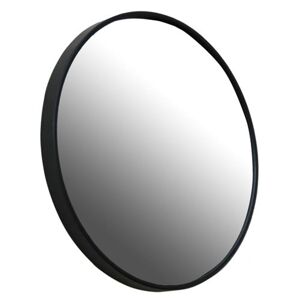 Decoclico Espejo redondo de metal negro de 100 cm