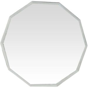 Decoclico Espejo decagonal blanco 44x47